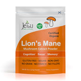 Front view of Jetsu Lion's Mane Mushroom Extract Powder 227g packaging