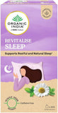 Front view of ORGANIC INDIA Tulsi Sleep Organic Tea box with 18 tea bags