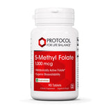 Front view of PROTOCOL FOR LIFE BALANCE 5-Methylfolate 1,000mcg Supplement bottle
