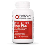 Front view of PROTOCOL FOR LIFE BALANCE Red Yeast Rice Plus 1200mg capsules