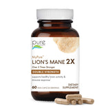 Front view of PURE ESSENCE LABS Lion's Mane Mushroom Extract 500mg bottle