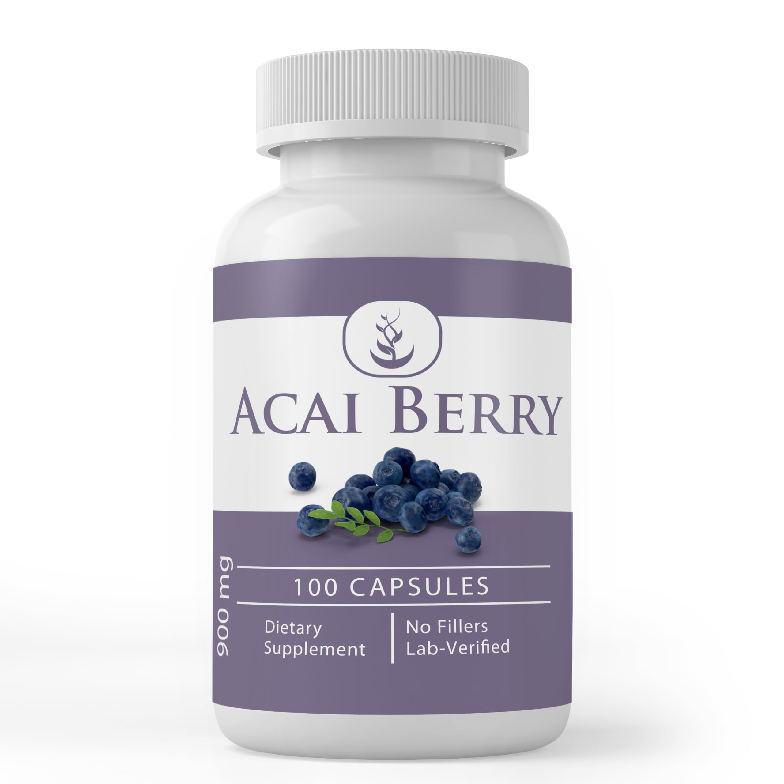 Front view of PURE ORIGINAL INGREDIENTS Acai Berry extract capsules packaging