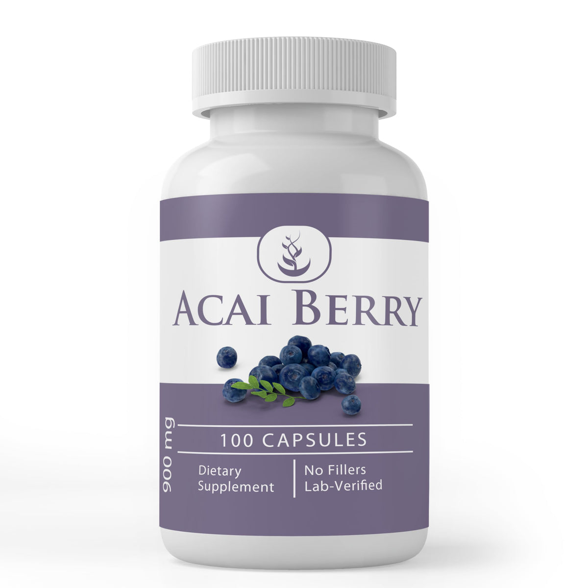 Front view of PURE ORIGINAL INGREDIENTS Acai Berry extract capsules packaging
