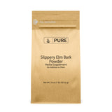Front view of PURE ORIGINAL INGREDIENTS Slippery Elm Bark Powder 449g packaging