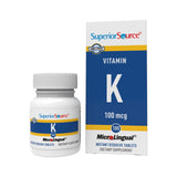 Front view of quality Source Vitamin K1 daily supplement packaging