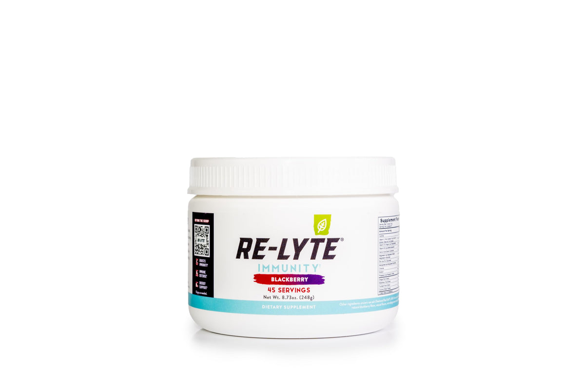 Front view of REDMOND Re-Lyte daily wellness Multivitamin Drink Mix Blackberry 227g