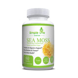 Front view of Simple Life Nutrition Irish Sea Moss Capsules bottle
