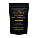 Front view of SMSHEALTHPRODUCTS.com Himalayan Shilajit Powder 100g pouch