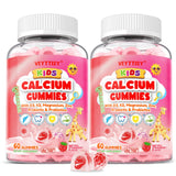Front view of Veyttisy Kids Calcium Gummies packaging, strawberry flavour