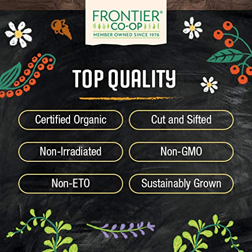 Frontier Co-op Organic Green Stevia Herb in a spoon