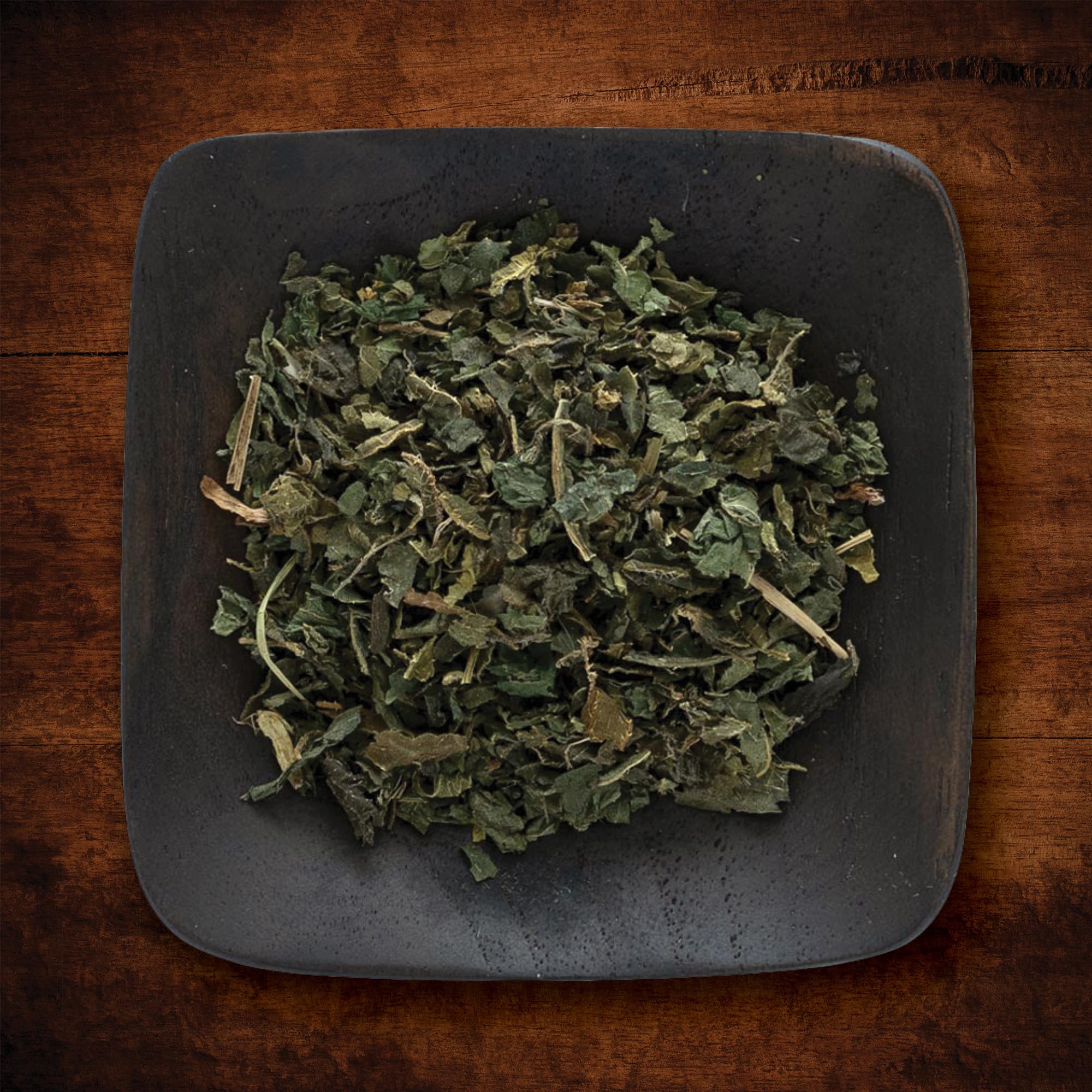 Frontier Co-op Organic Nettle Leaf tea brewed in a cup