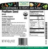 Frontier Co-op Psyllium Husk Organic packaging side view