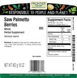 Frontier Co-op Saw Palmetto Whole Berries packaging