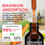 Frovetani Vitamin B Complex Liquid Drops 100g in a glass of water
