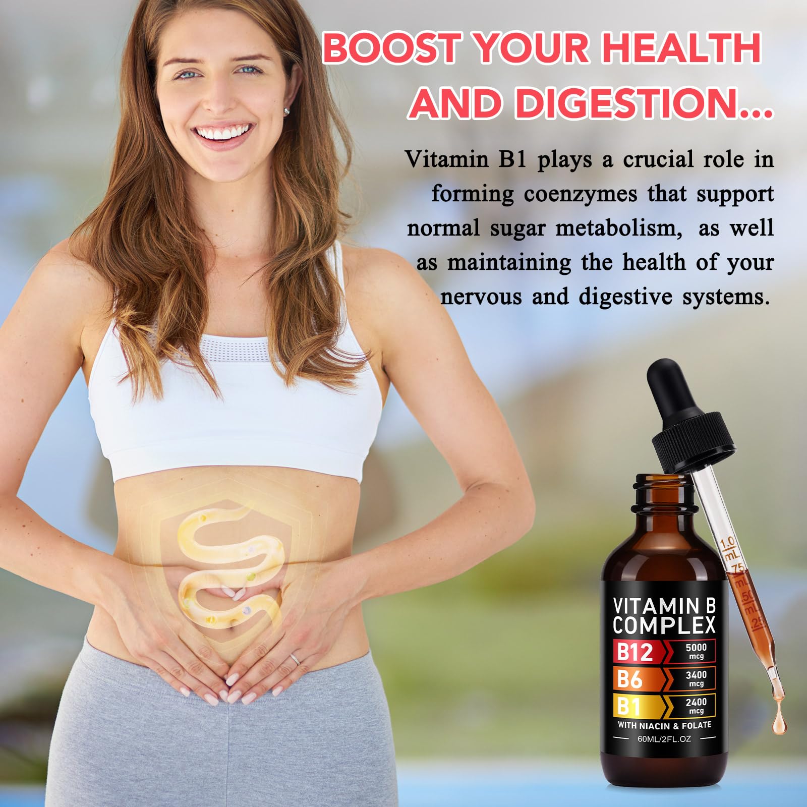 Frovetani Vitamin B Complex Liquid Drops 100g label close-up