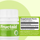 Fructaid Multi-Enzyme Capsules with a glass of water