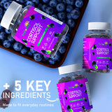 Fruitoday Cortisol Support Gummies on a wooden table