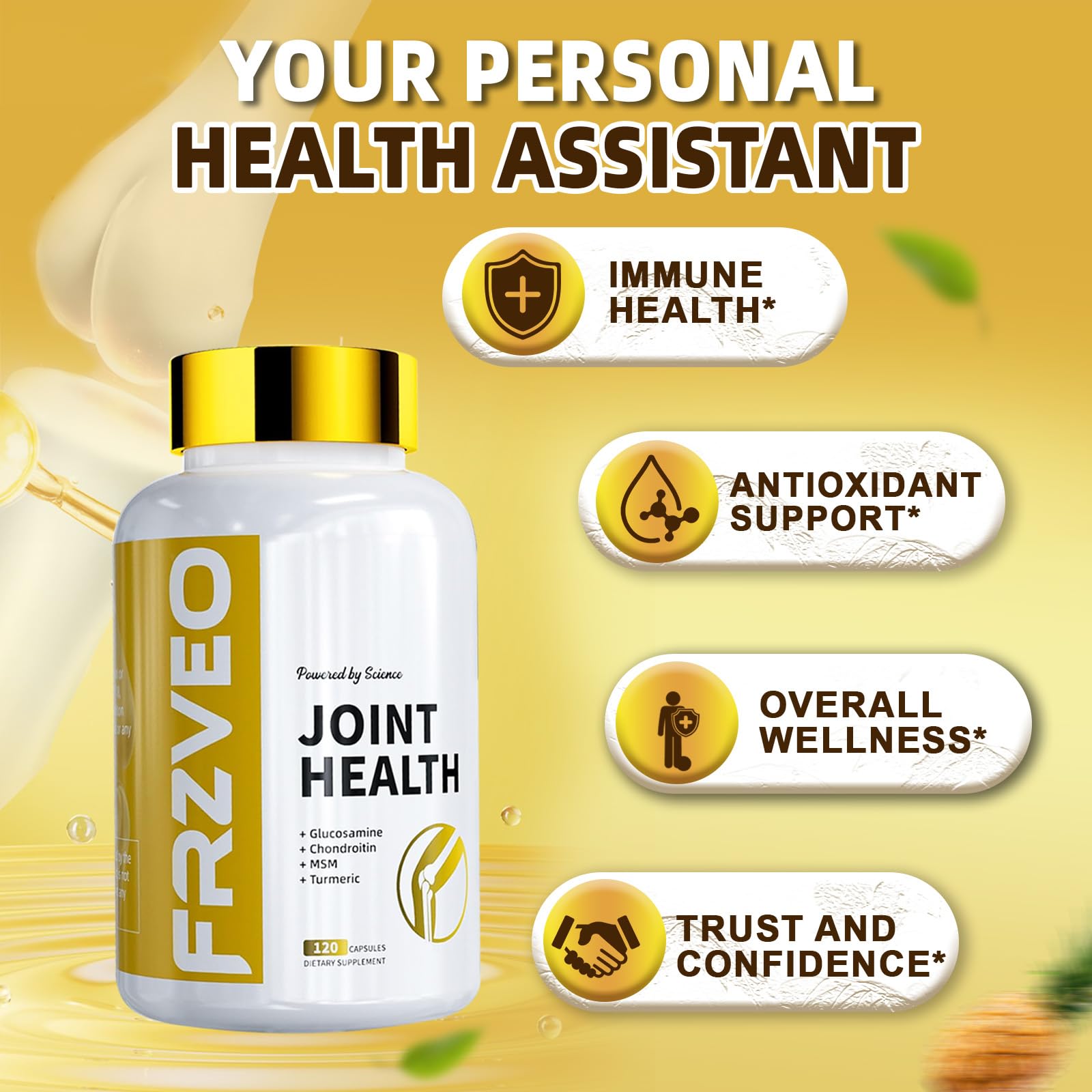 FRZVEO Chondroitin Supplement with lifestyle background