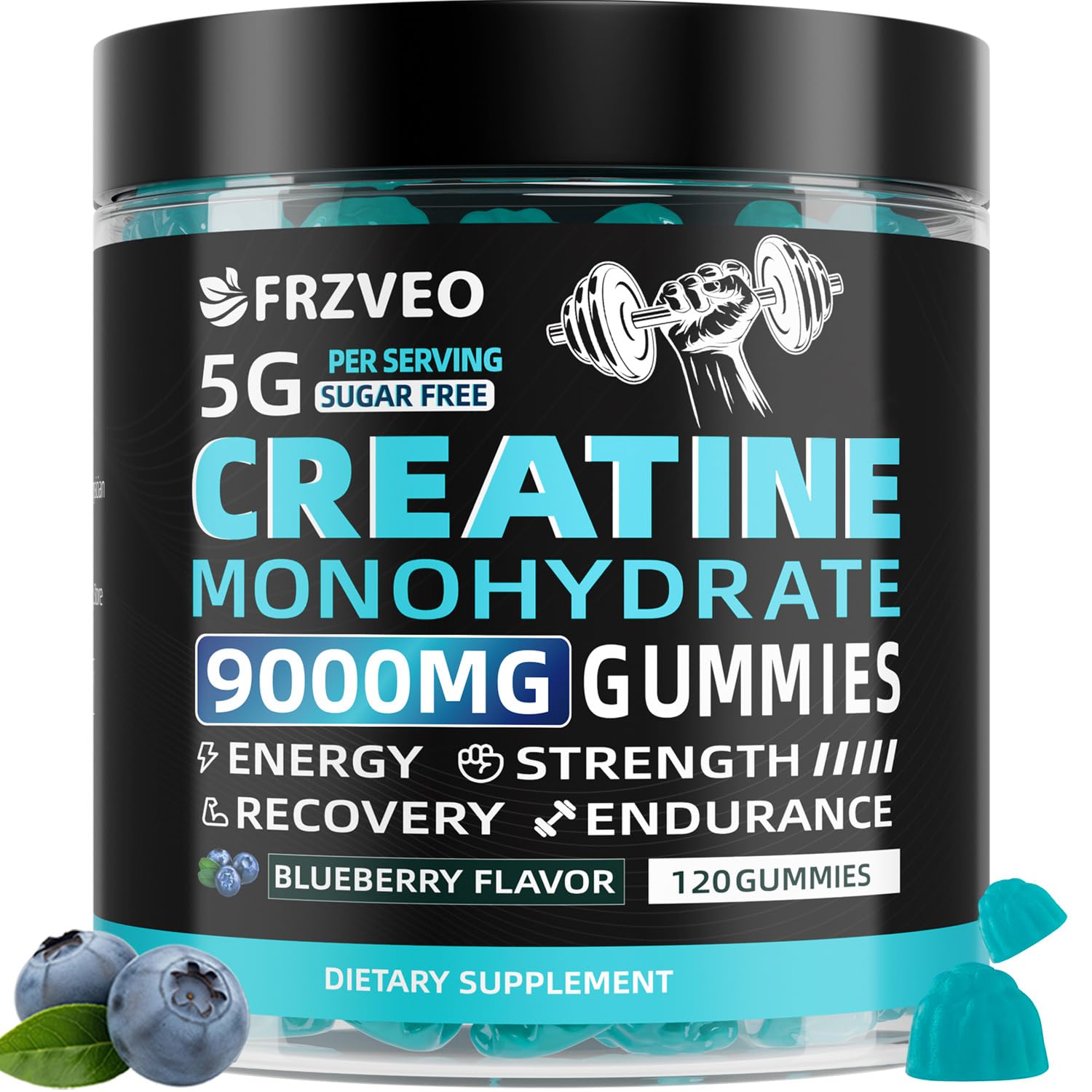 FRZVEO Creatine Monohydrate Gummies front view packaging