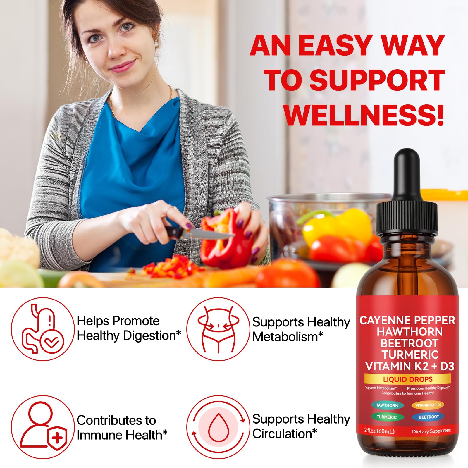 FSLHCY Cayenne Pepper Liquid Drops bottle with label