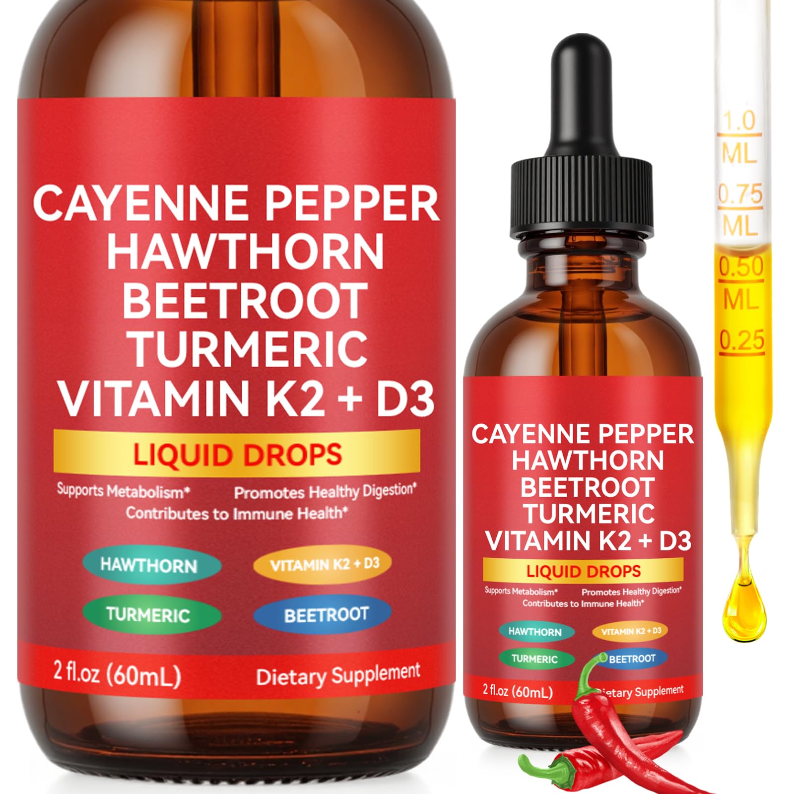 FSLHCY Cayenne Pepper Liquid Drops front view 150g