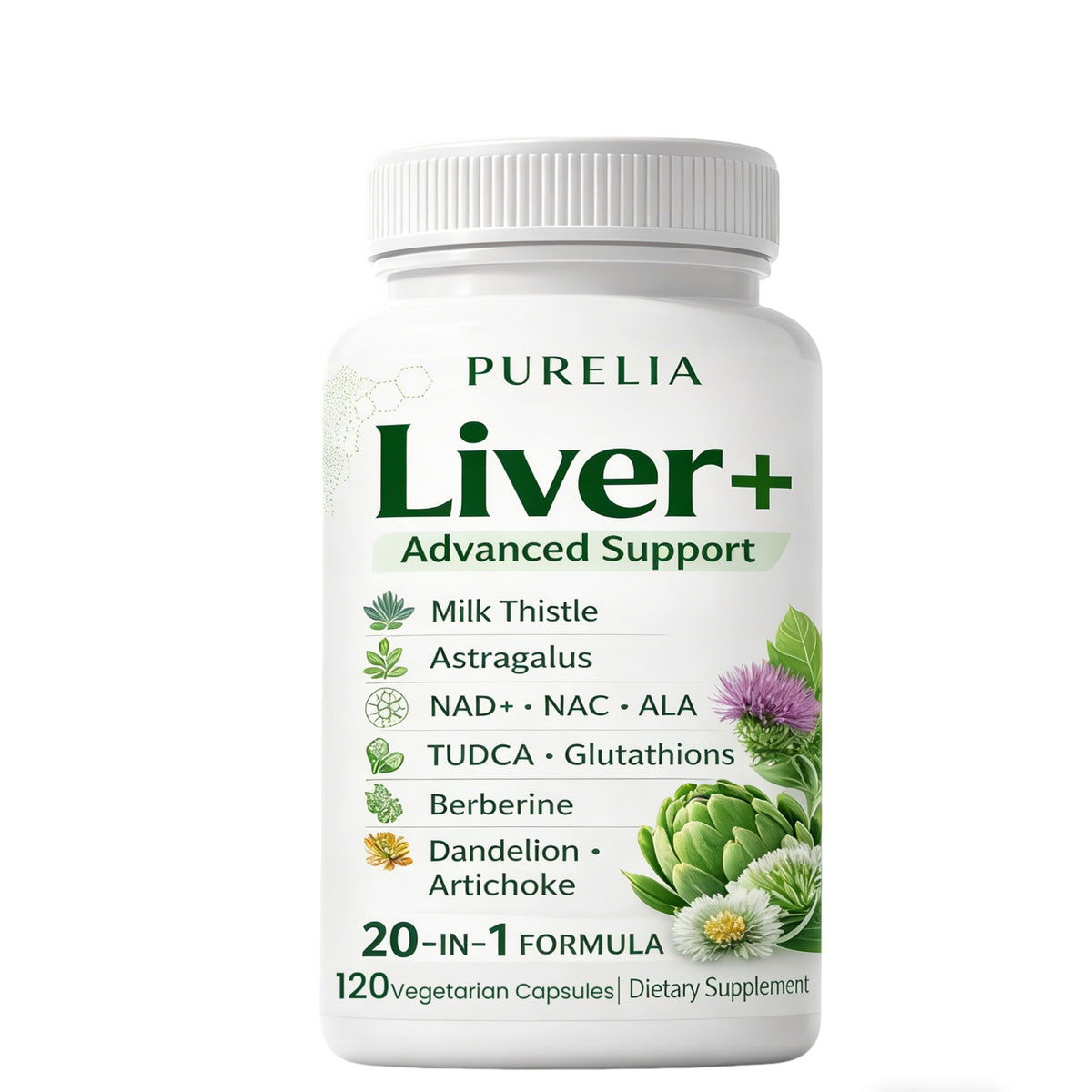 Fsmtpdam Advanced Liver Support 120 Veggie Capsules front view