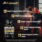 Fubienfit Shilajit Capsules on a wooden table