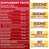 Fubkerm Horny Goat Weed Supplement back view showing ingredients