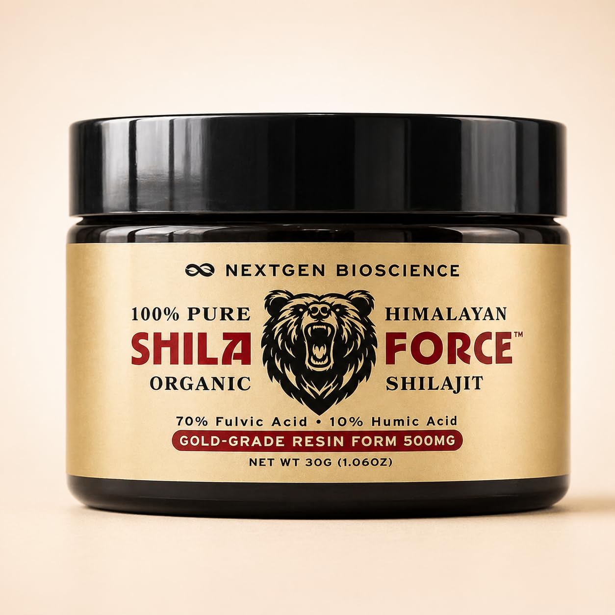 FUCOIDAN FORCE Shilajit Resin 500mg front view