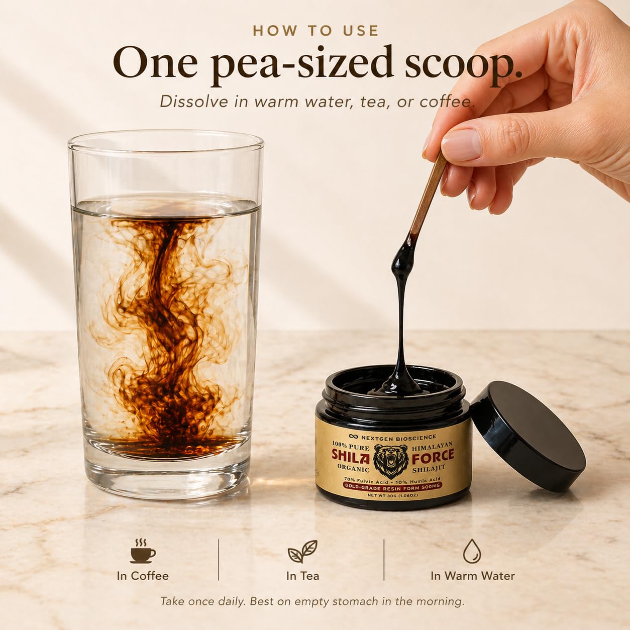 FUCOIDAN FORCE Shilajit Resin 500mg label