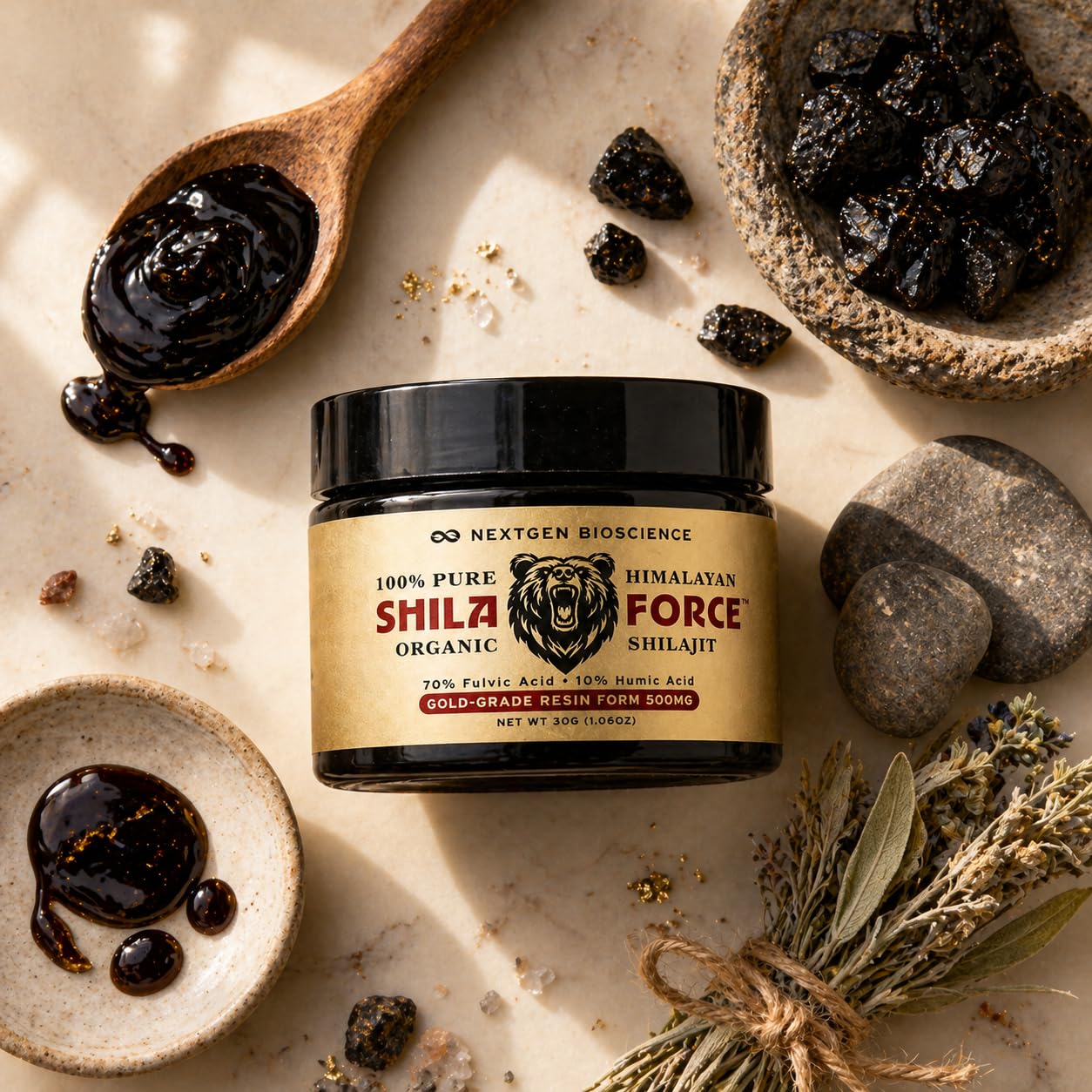 FUCOIDAN FORCE Shilajit Resin 500mg product view