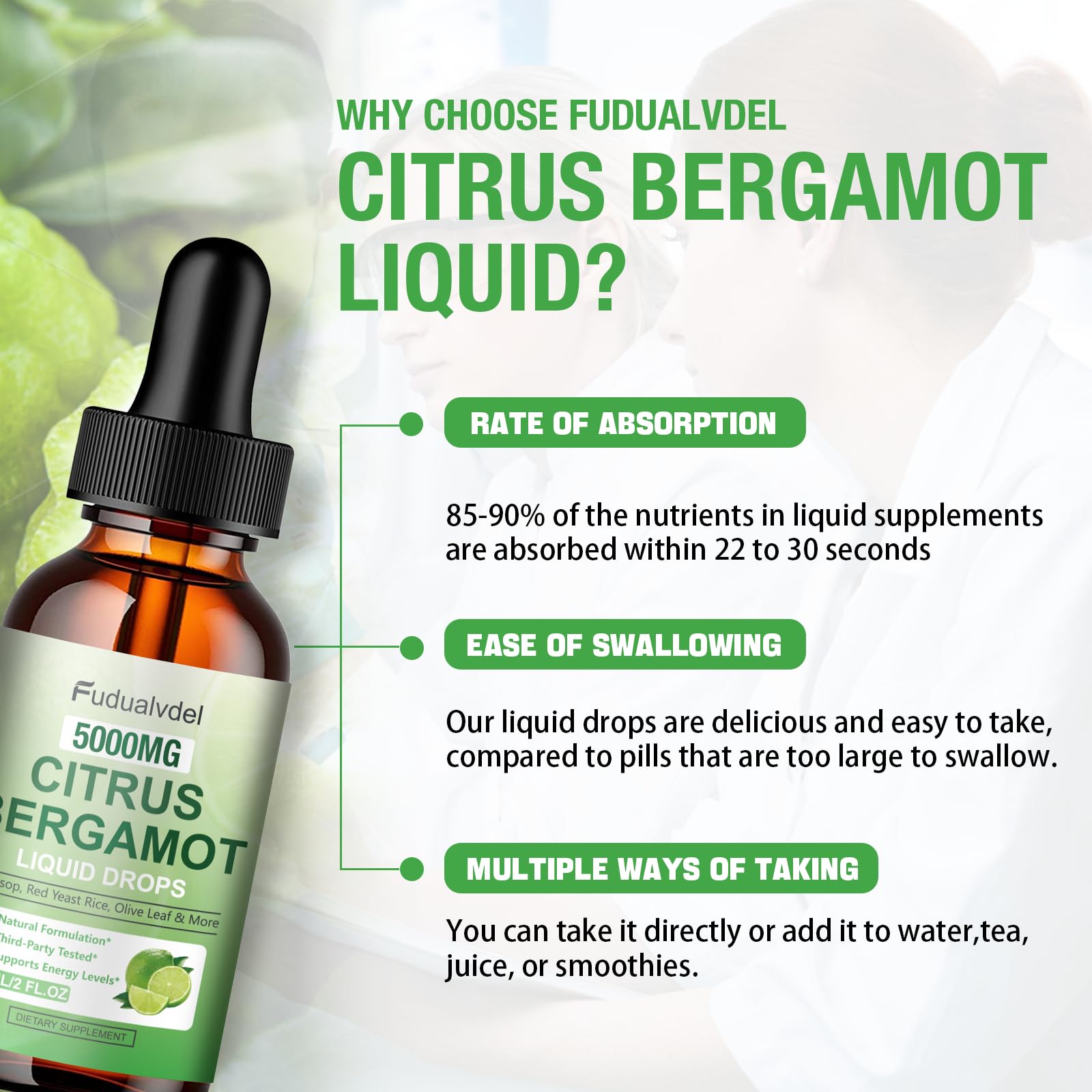 Fudualvdel Citrus Bergamot Liquid Drops ingredients list