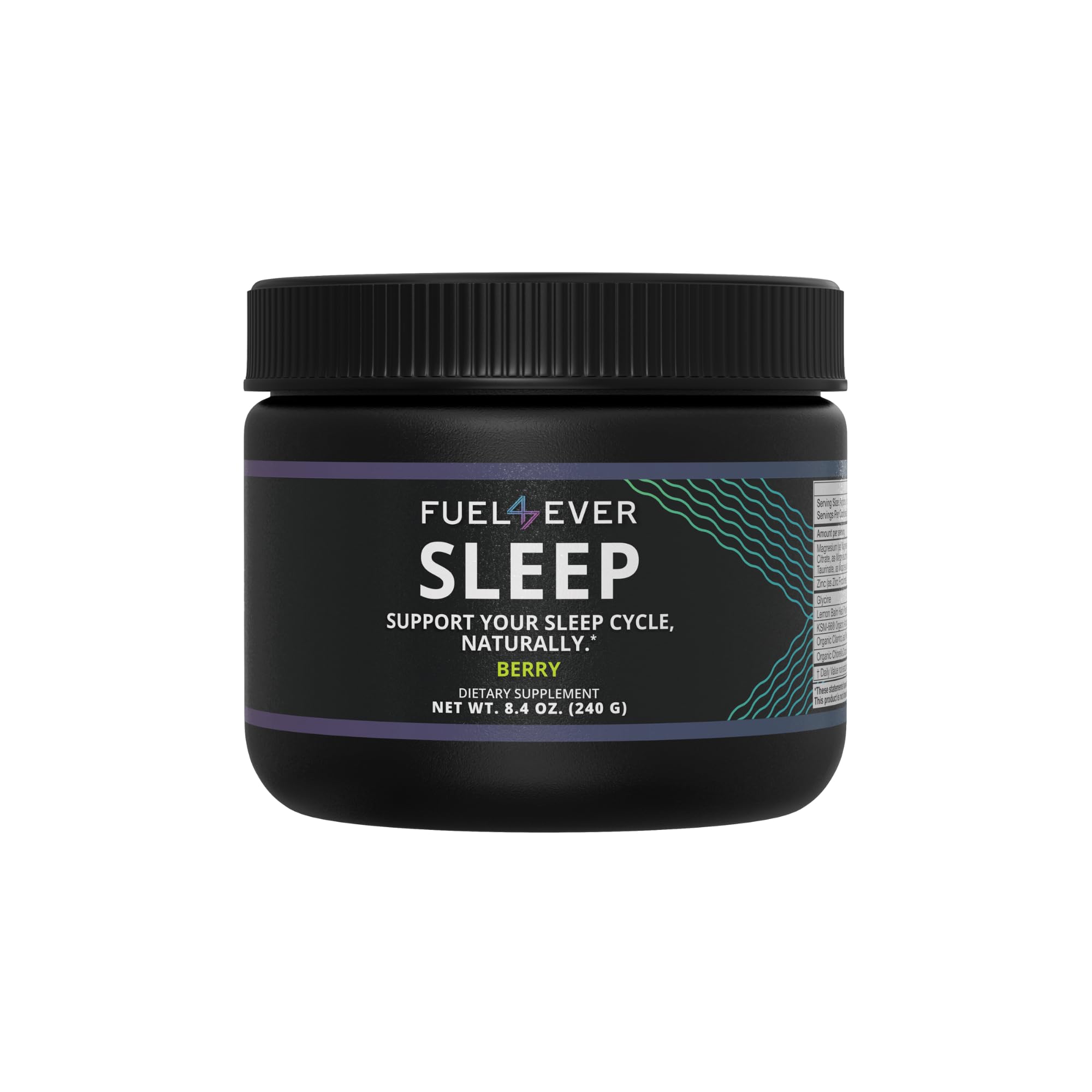Fuel 4 Ever Sleep Berry Powder front view with packaging