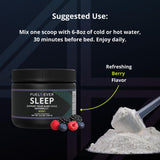 Fuel 4 Ever Sleep Berry Powder lifestyle scene with a nightstand