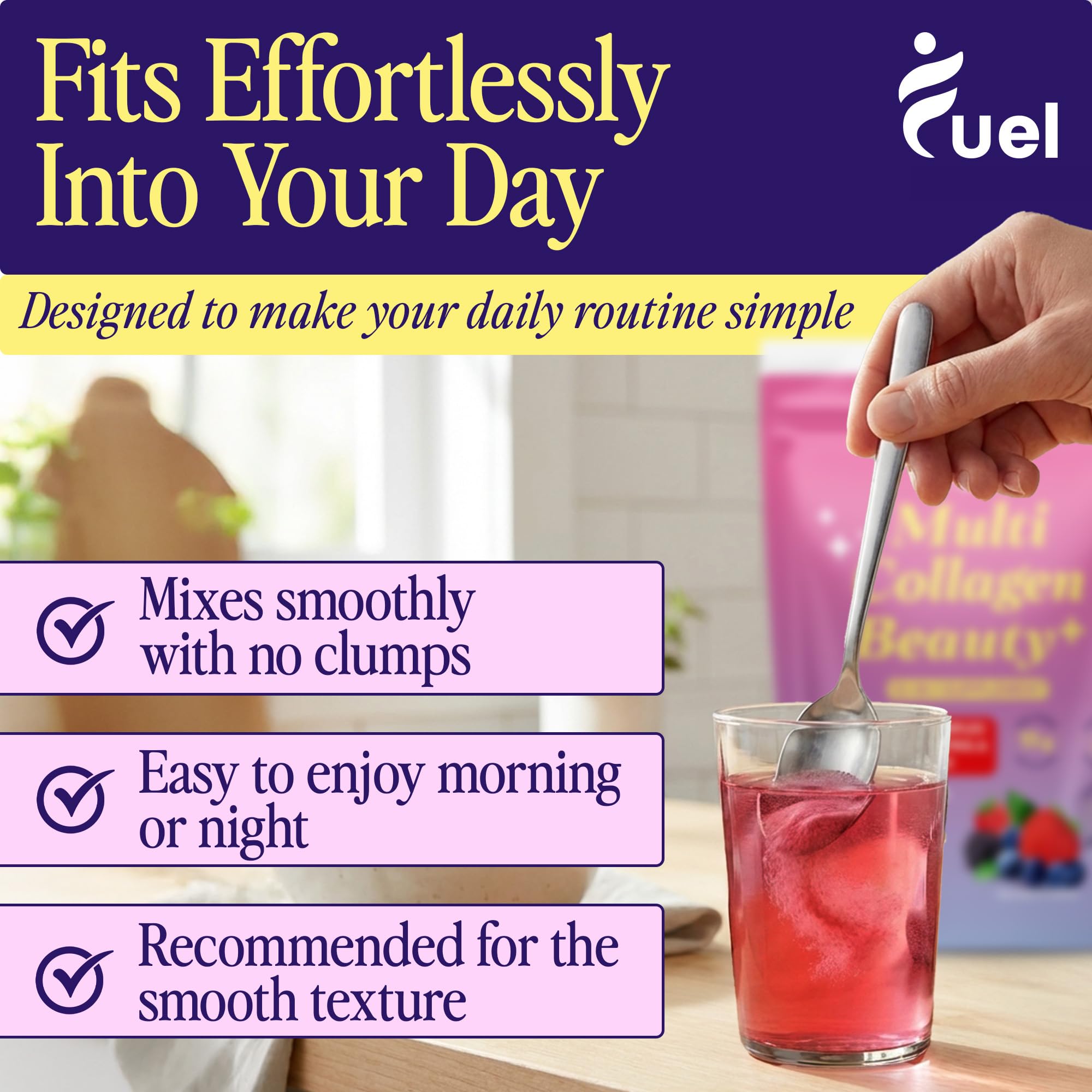 Fuel Collagen Supplement 11-in-1 Blend 320g lifestyle scene