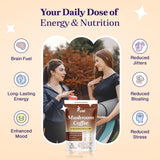 Fuel Organic Mushroom Coffee with a cup of hot water