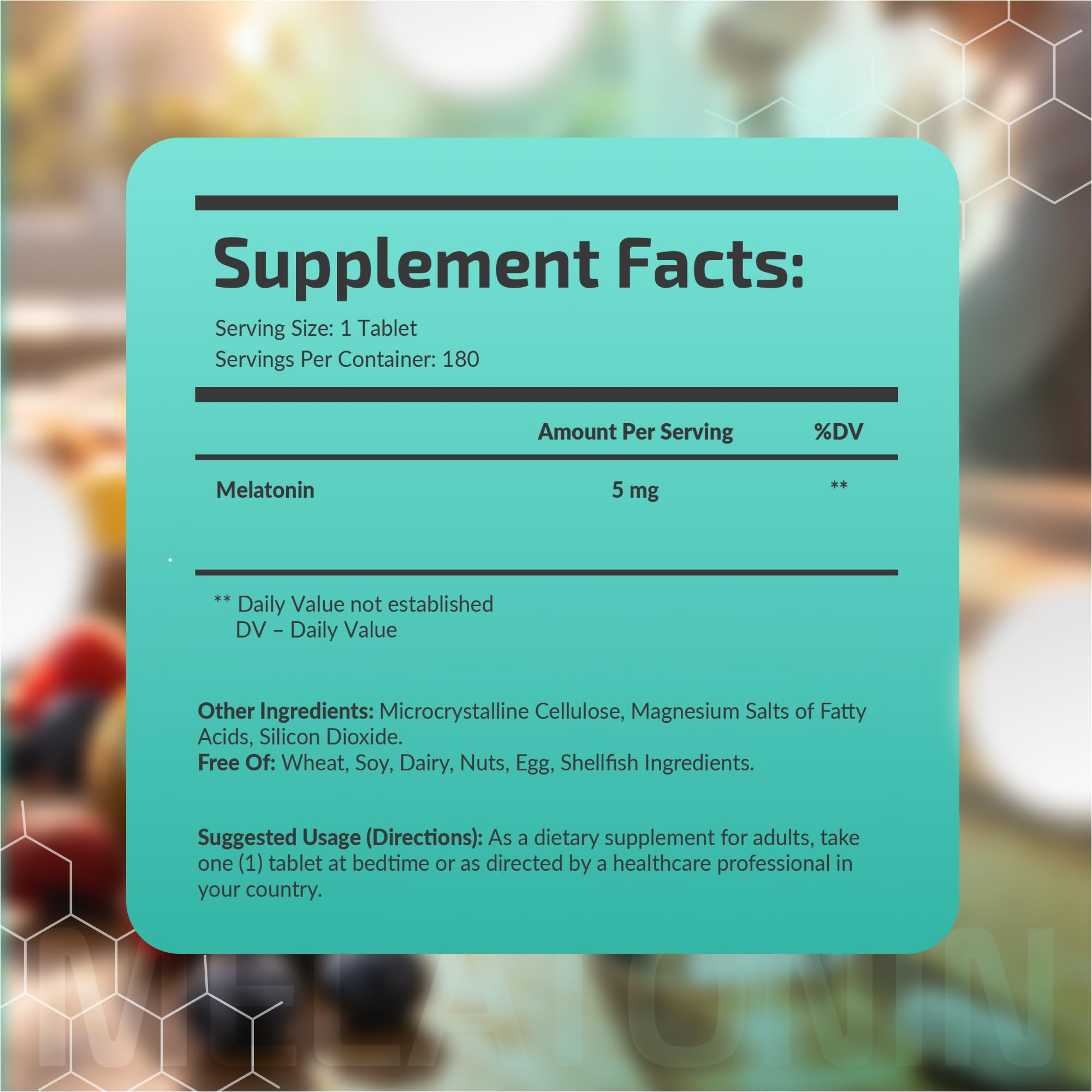 Fuelup Melatonin 5 mg tablet close-up