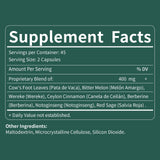Fuenvegtal Pata de Vaca herbal supplement capsules in a hand
