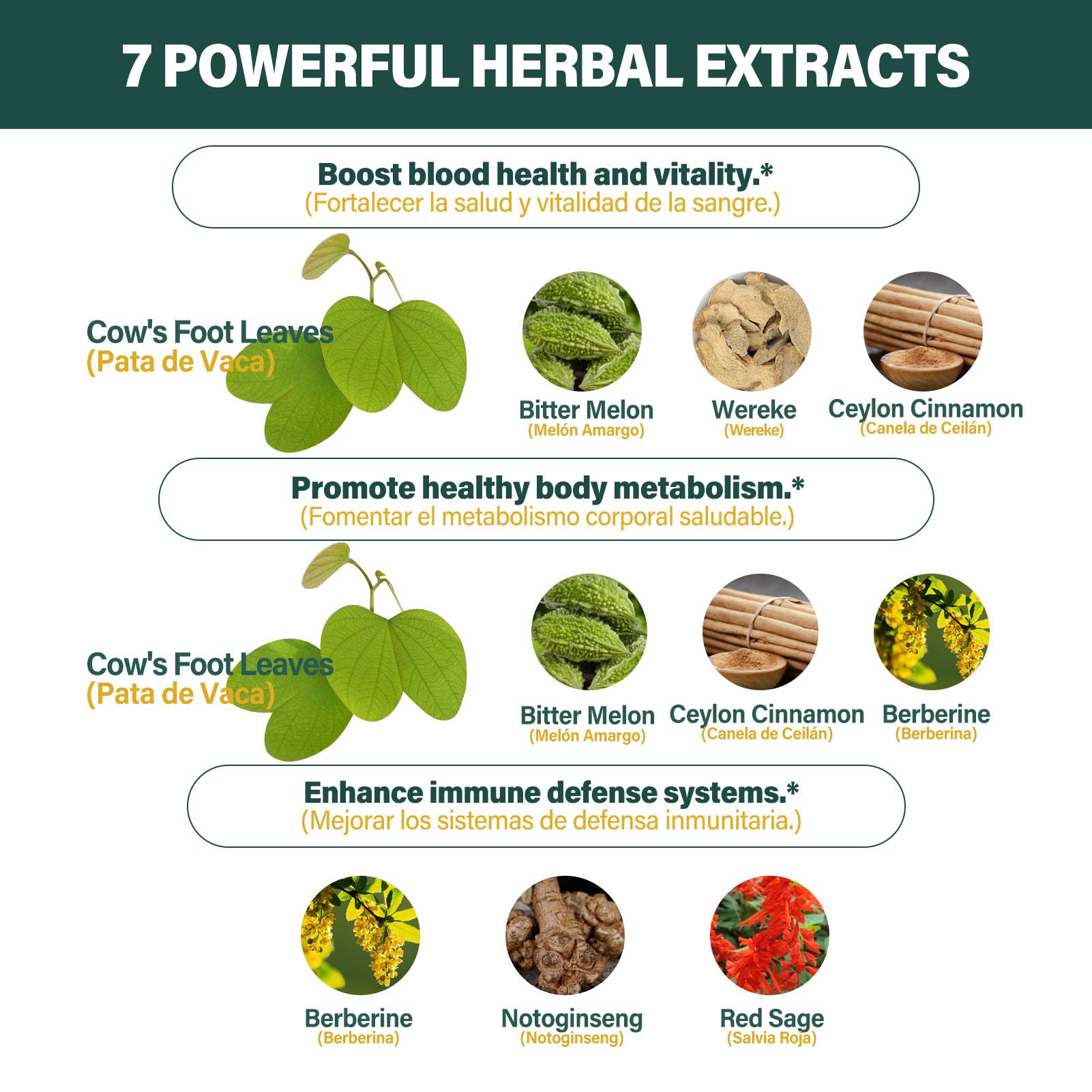 Fuenvegtal Pata de Vaca herbal supplement capsules on a wooden table
