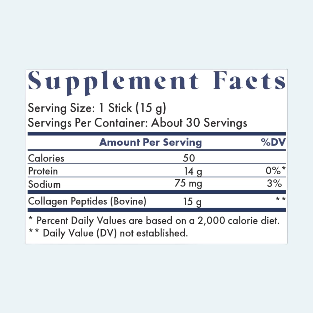 FullWell Unflavored Collagen Peptides Powder Stick Packs packaging