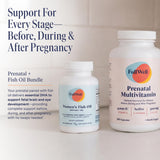 FullWell Women's Prenatal Multivitamin with water glass