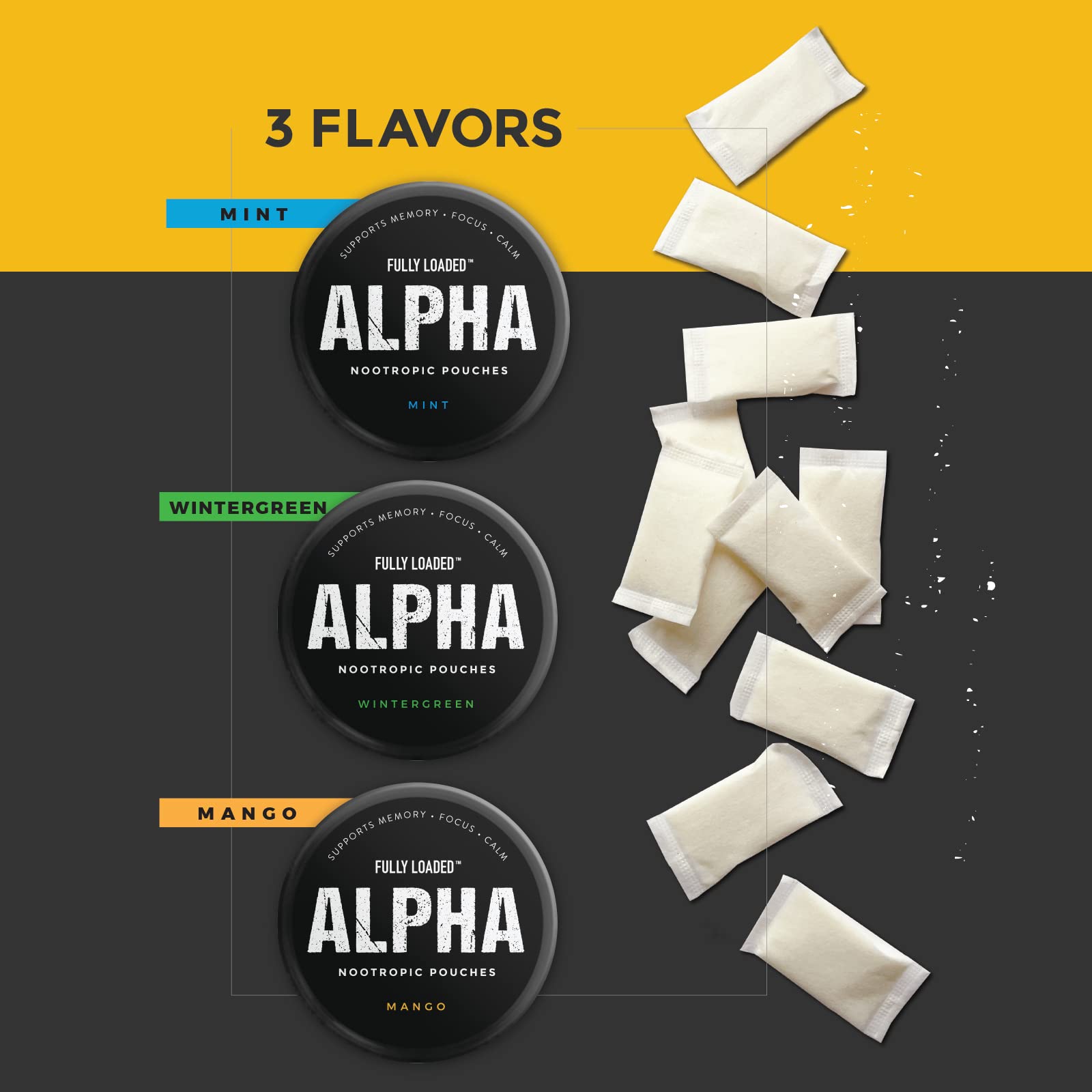 Fully Loaded Bullseye ALPHA Nootropic Pouches can back view