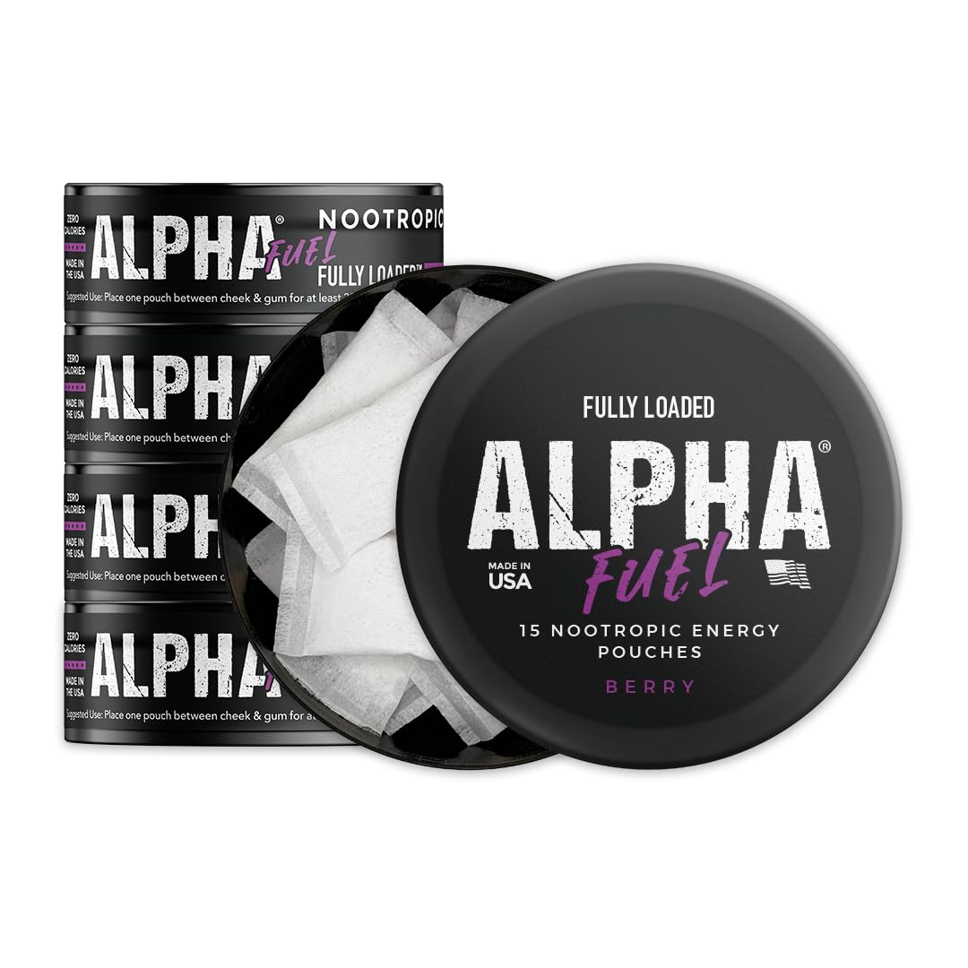 Fully Loaded Bullseye ALPHA Nootropic Pouches can front view