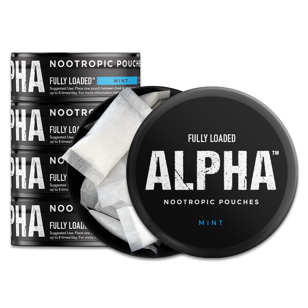 Fully Loaded Bullseye ALPHA Nootropic Pouches can front view