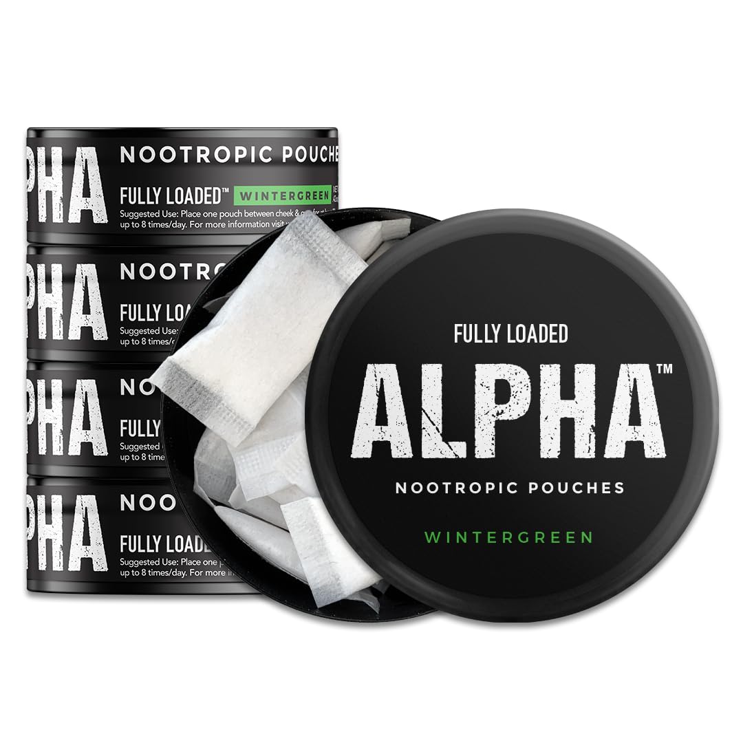 Fully Loaded Bullseye ALPHA Nootropic Pouches can front view