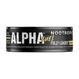 Fully Loaded Bullseye ALPHA Nootropic Pouches with ingredients list