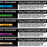 Fully Loaded Bullseye Alpha Nootropic Pouches with open pouch