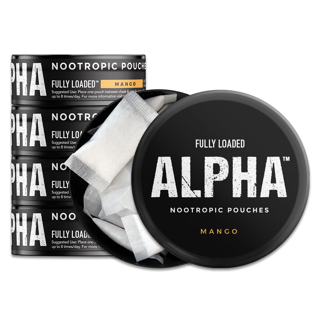 Fully Loaded Bullseye Nootropic Pouch can front view with Sweet Mango flavour