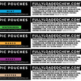 Fully Loaded Bullseye Nootropic Pouches opened can with pouches displayed