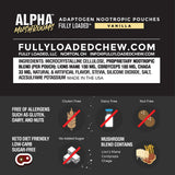 Fully Loaded Bullseye pouches showing ingredients: Lion's Mane, Cordyceps, Chaga
